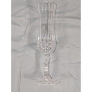 Royal Irish Cross Cut Crystal Champagne Flute Glass Vintage 8 1/2". Lot Of 5